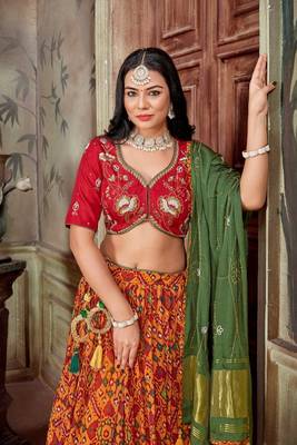 Gaji Silk Lehenga Choli Set With Dupatta 4