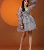 Elegant Organza Western Dress for Women