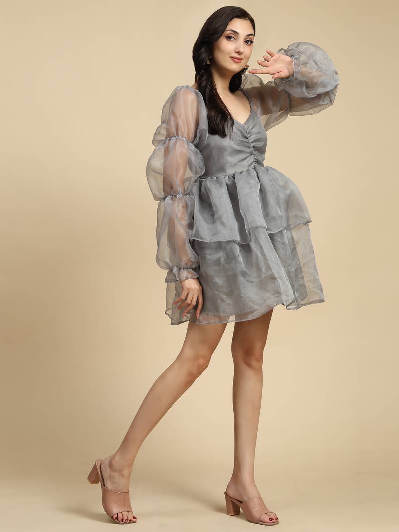 Elegant Organza Western Dress for Women