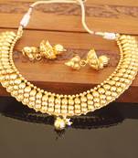 Designer gold plated necklace set