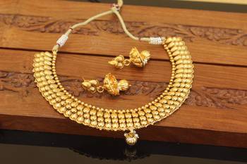 Designer gold plated necklace set 2