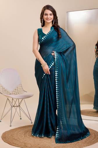 Soft Linning Silk Blend Saree With Mono Banglory Blouse