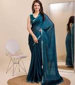 Soft Linning Silk Blend Saree With Mono Banglory Blouse