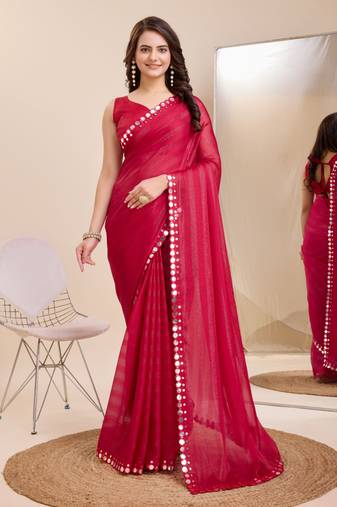 Soft Linning Silk Blend Saree With Mono Banglory Blouse