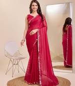 Soft Linning Silk Blend Saree With Mono Banglory Blouse