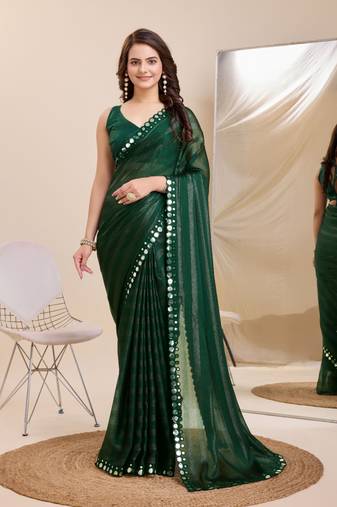 Soft Linning Silk Blend Saree With Mono Banglory Blouse