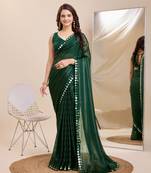 Soft Linning Silk Blend Saree With Mono Banglory Blouse