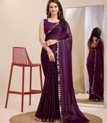 Soft Linning Silk Blend Saree With Mono Banglory Blouse