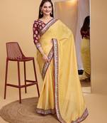 Soft Organza Embroidery Saree & Soft Mono Banglory Blouse