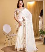 Soft Organza Embroidery Saree & Soft Mono Banglory Blouse