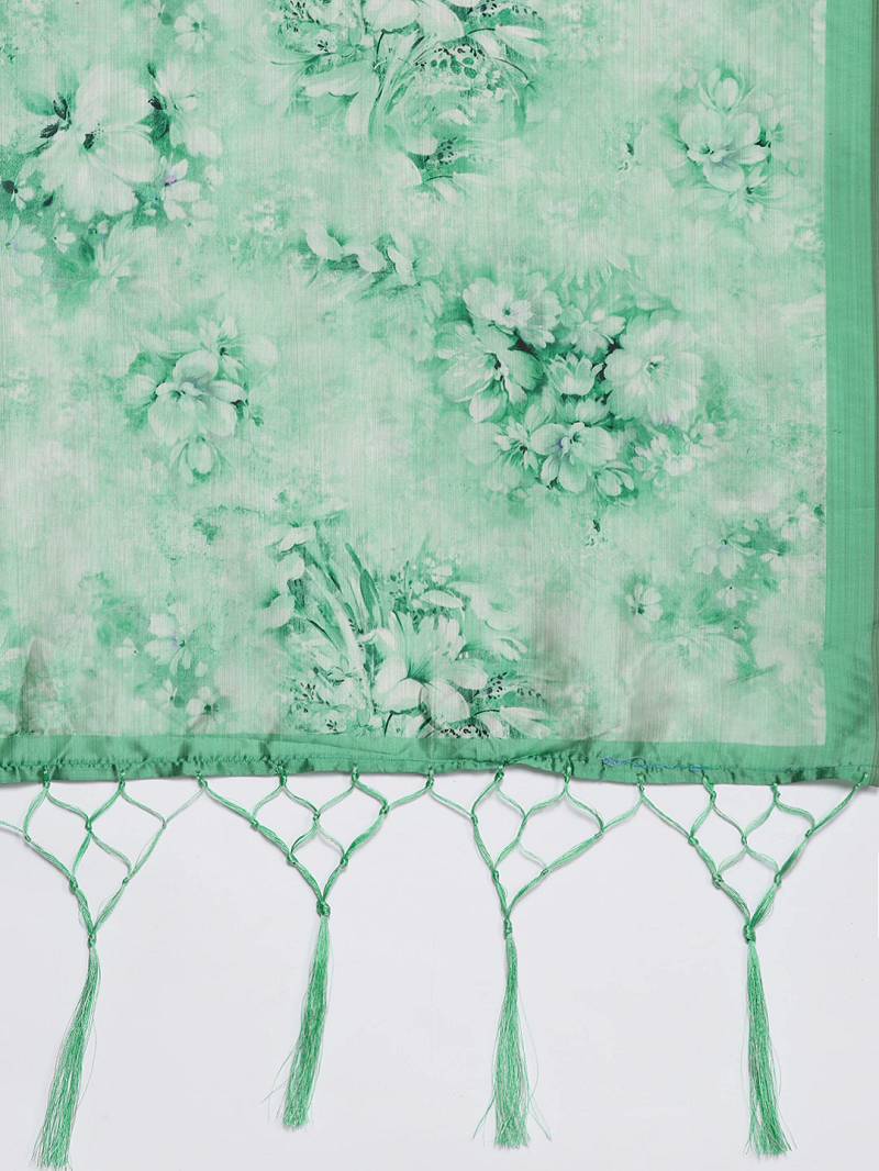 Navy Blue Satin Silk Lehenga Choli Set With Dupatta