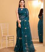Soft Organza Embroidery Saree & Soft Organza Blouse