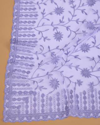 Soft Net Embroidery Saree & Soft Banglory Silk Blouse 5