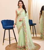 Soft Organza Embroidery Saree & Soft Organza Blouse