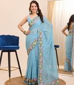 Soft Organza Embroidery Saree & Soft Organza Blouse