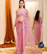 Soft Net Embroidery Saree & Soft Net Blouse