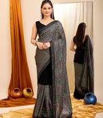 Soft Georgette Embroidery Saree & Soft Mono Banglory Blouse