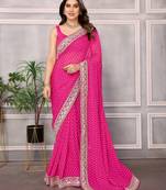 Soft Georgette Embroidery Saree & Soft Mono Banglory Blouse