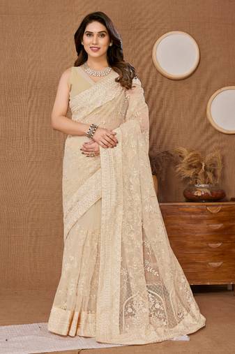 Soft Net Embroidery Saree & Soft Net Blouse