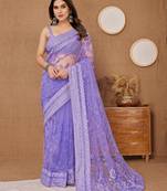 Soft Net Embroidery Saree & Soft Net Blouse