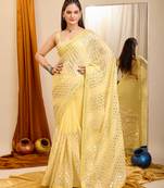 Soft Georgette Embroidery Saree & Soft Georgette Blouse