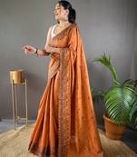 Matka silk soft saree with all over beautiful work and mottifs 