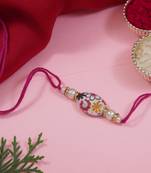 bhaiya rakhi with roli chawal & rakshabandhan greeting card for brother