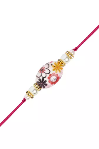 bhaiya rakhi with roli chawal & rakshabandhan greeting card for brother