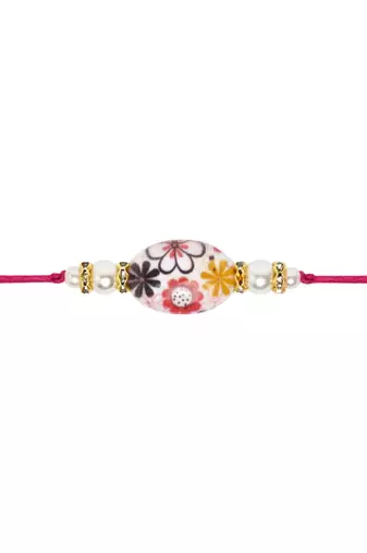 bhaiya rakhi with roli chawal & rakshabandhan greeting card for brother