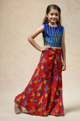 Flared sharara with top, dupatta 1