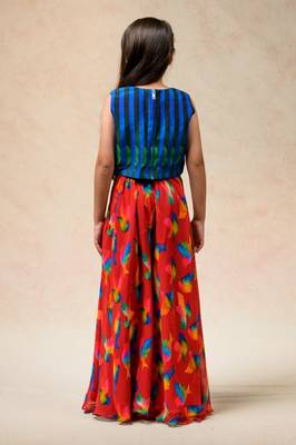 Flared sharara with top, dupatta 2