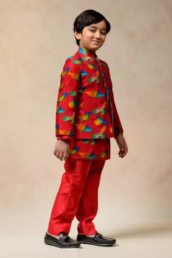 Indo western sherwani with kurta pyjama