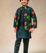 Indo western sherwani with kurta pyjama