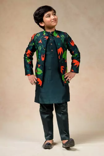 Indo western sherwani with kurta pyjama