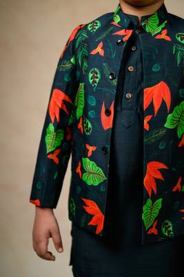 Indo western sherwani with kurta pyjama 4