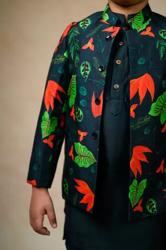 Indo western sherwani with kurta pyjama