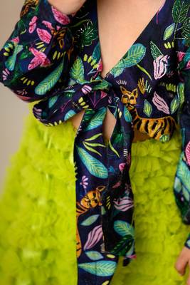 Hand embroidered gown 3