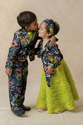 Hand embroidered gown 4