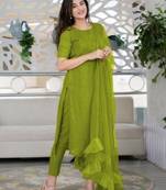 Women's Slub Reyon Top With Full Stitched Multi Sizes Straight Kurta 