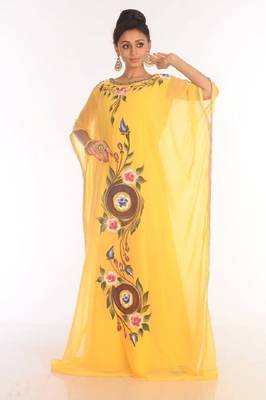 Royal Dubai Moroccan Kaftan Farasha Abaya Maxi Modern Fancy Floor Length Dress 3