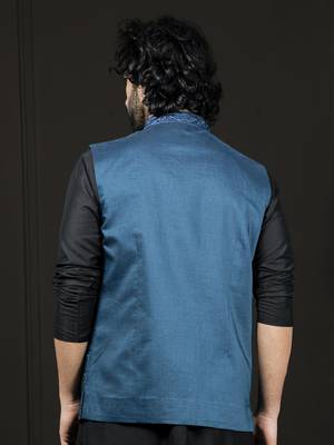 Silk Blend Nehru Jacket 3