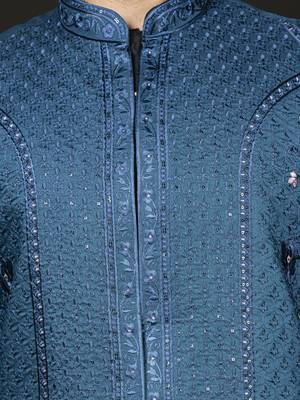 Silk Blend Nehru Jacket 4