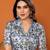 Women's latest design grey colour polyester saree with digital print blouse piece