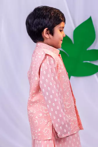  Peach Nehru Jacket