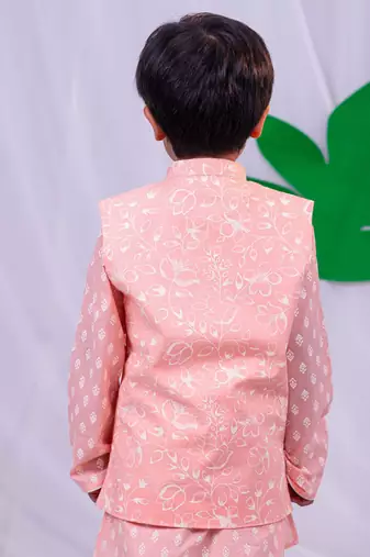  Peach Nehru Jacket