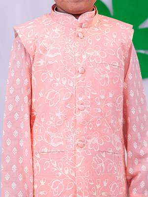  Peach Nehru Jacket 4