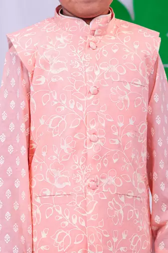  Peach Nehru Jacket