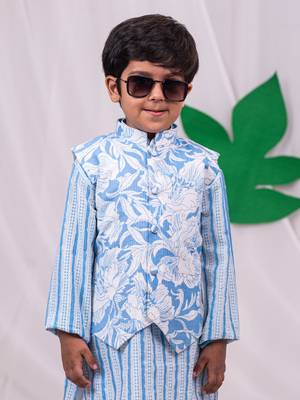  Blue Nehru Jacket 1
