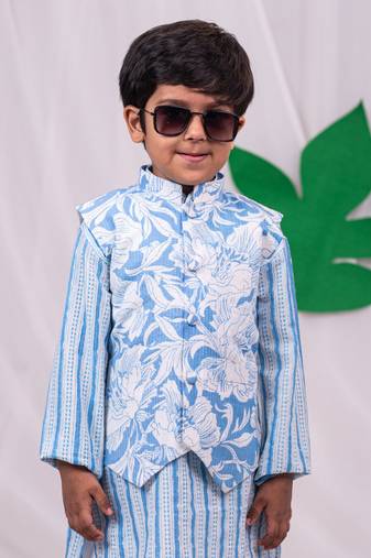 Boys' Blue Nehru Jacket