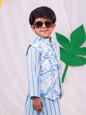 Blue Nehru Jacket 2